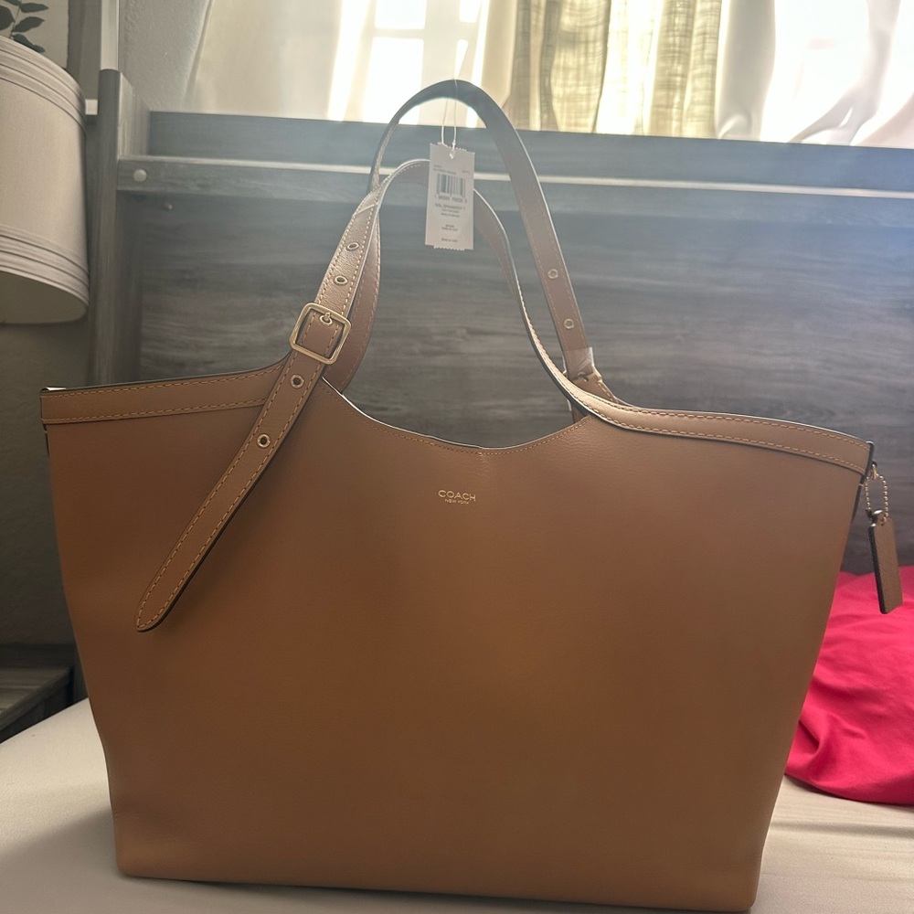 Coach Light Brown Leather Tote